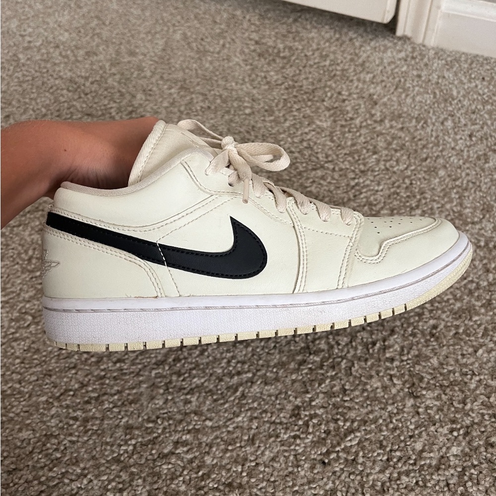 Nike- Air Jordans low. Coconut milk color. Women’s size 9.